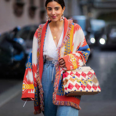 Suéter Bohemio de Cachemira con Flecos - Image 11