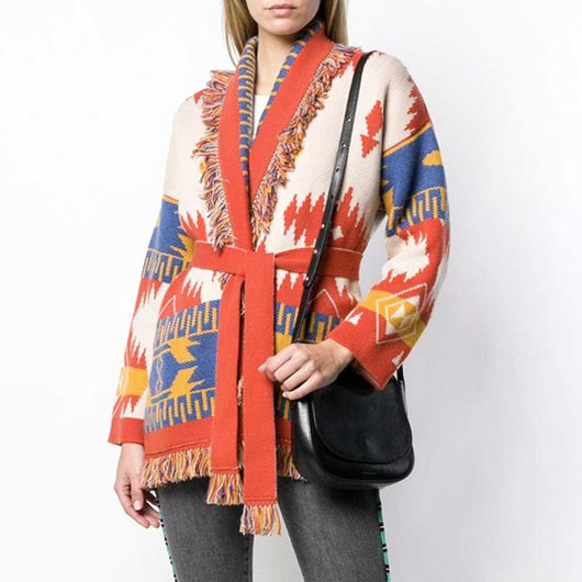 Suéter Bohemio de Cachemira con Flecos - Image 12