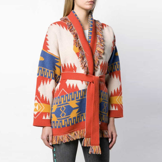 Suéter Bohemio de Cachemira con Flecos - Image 13