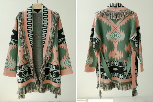 Suéter Bohemio de Cachemira con Flecos - Image 15