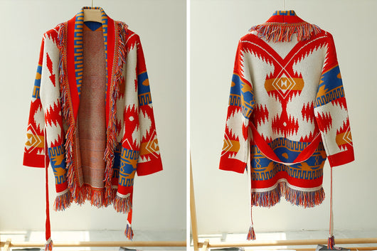 Suéter Bohemio de Cachemira con Flecos - Image 16
