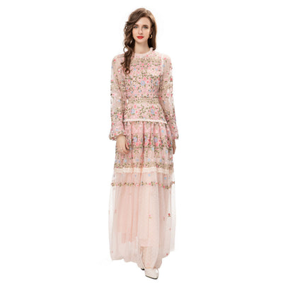 Vestido Swing con Bordado Pesado en Malla - Image 16