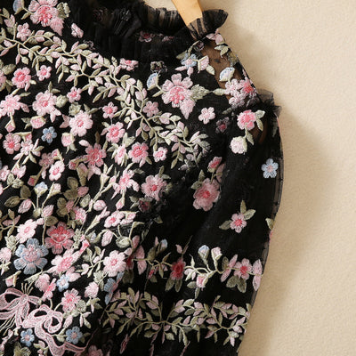 Vestido Swing con Bordado Pesado en Malla - Image 17