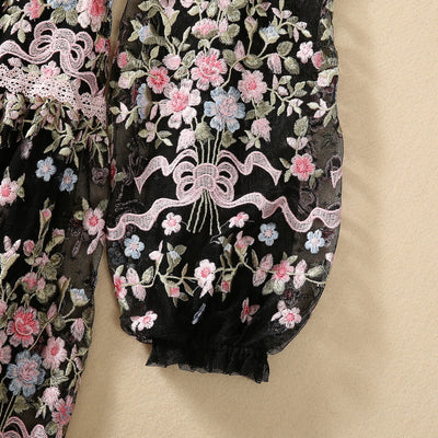 Vestido Swing con Bordado Pesado en Malla - Image 19