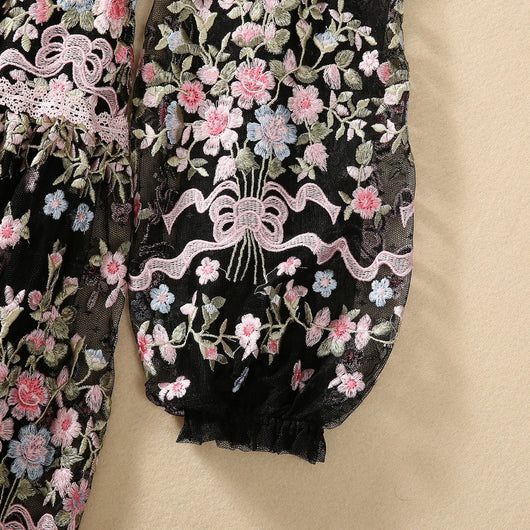 Vestido Swing con Bordado Pesado en Malla - Image 19