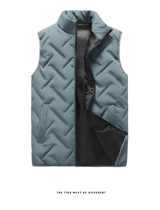 Chaleco Acolchado de Plumón para Hombre - Abrigo Suelto Otoño Invierno - Image 10