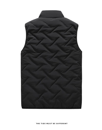 Chaleco Acolchado de Plumón para Hombre - Abrigo Suelto Otoño Invierno - Image 11