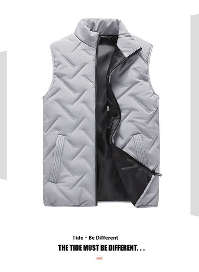 Chaleco Acolchado de Plumón para Hombre - Abrigo Suelto Otoño Invierno - Image 12