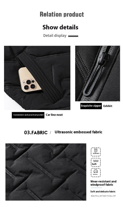 Chaleco Acolchado de Plumón para Hombre - Abrigo Suelto Otoño Invierno - Image 13