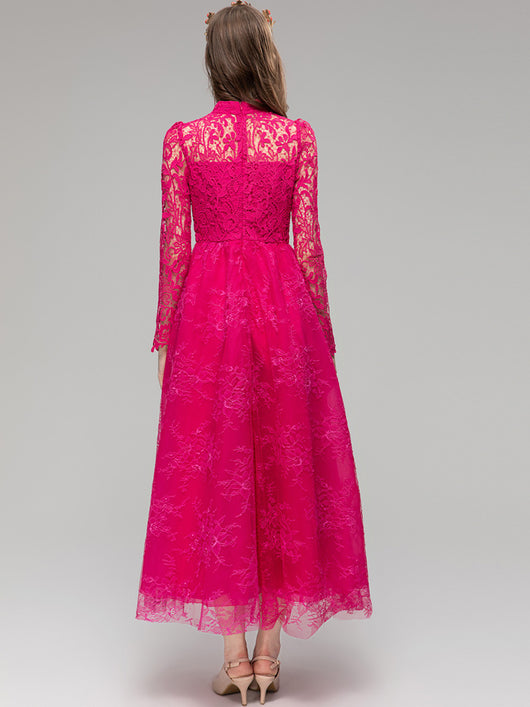 Vestido Largo Rose Red para Mujer - Elegancia Sofisticada - Image 20