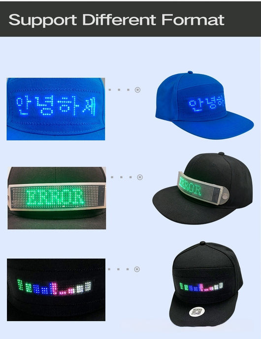 Gorra LED Publicitaria con Pantalla Flexible y Control por App - Image 7