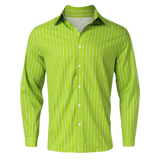 Cardigan Rayado Hombre Otoño Invierno - Camisa Manga Larga Estilo Europeo - Image 13
