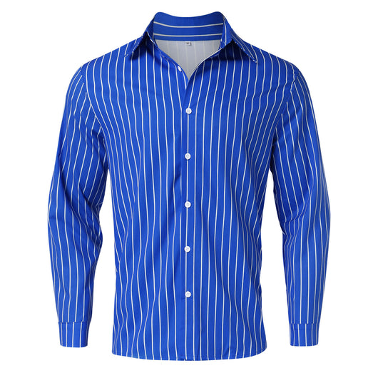 Cardigan Rayado Hombre Otoño Invierno - Camisa Manga Larga Estilo Europeo - Image 18
