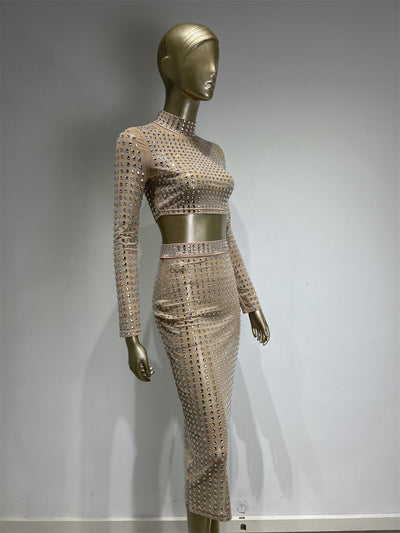 Falda Ajustada con Remaches para Mujer - Conjunto de Moda Hot Girl - Image 11