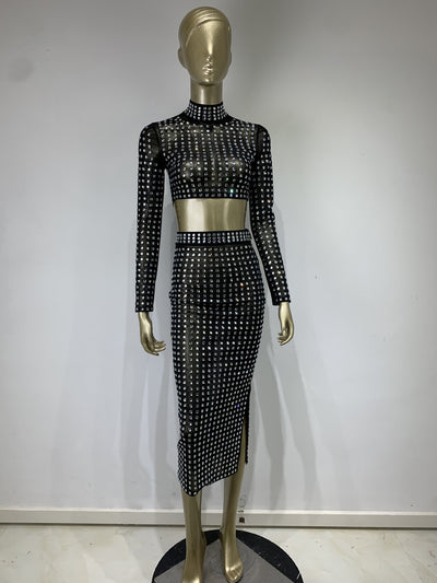 Falda Ajustada con Remaches para Mujer - Conjunto de Moda Hot Girl - Image 12