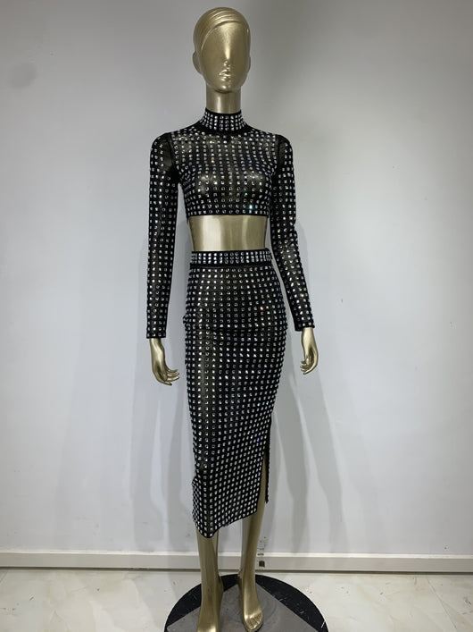 Falda Ajustada con Remaches para Mujer - Conjunto de Moda Hot Girl - Image 12