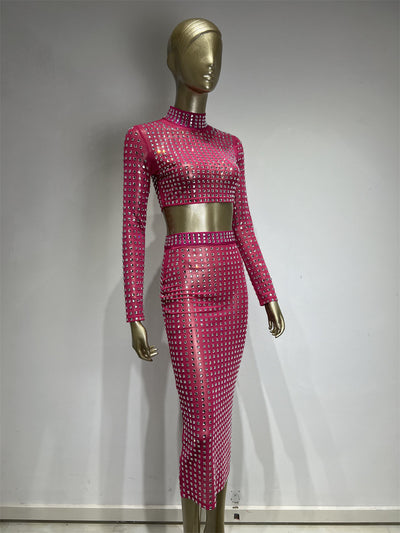 Falda Ajustada con Remaches para Mujer - Conjunto de Moda Hot Girl - Image 15