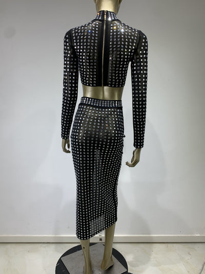 Falda Ajustada con Remaches para Mujer - Conjunto de Moda Hot Girl - Image 19