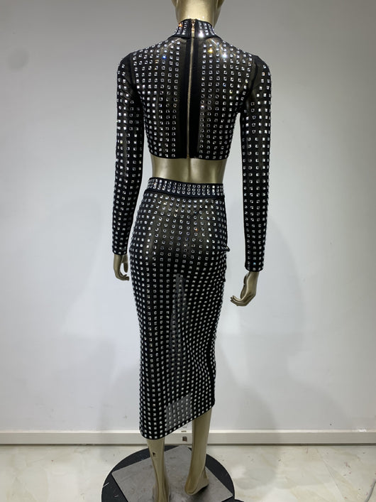Falda Ajustada con Remaches para Mujer - Conjunto de Moda Hot Girl - Image 19