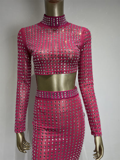 Falda Ajustada con Remaches para Mujer - Conjunto de Moda Hot Girl - Image 22