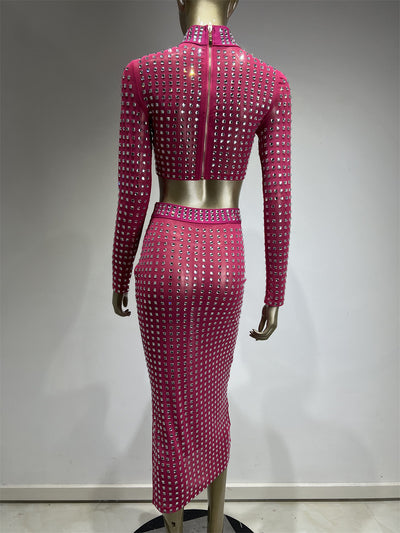 Falda Ajustada con Remaches para Mujer - Conjunto de Moda Hot Girl - Image 24