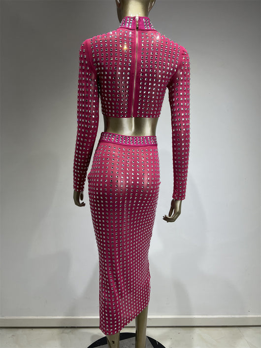 Falda Ajustada con Remaches para Mujer - Conjunto de Moda Hot Girl - Image 24