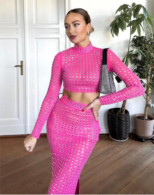 Falda Ajustada con Remaches para Mujer - Conjunto de Moda Hot Girl - Image 25