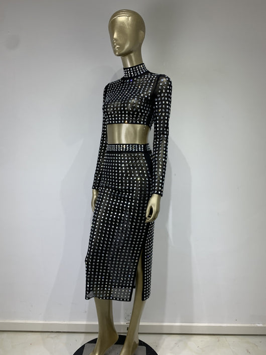 Falda Ajustada con Remaches para Mujer - Conjunto de Moda Hot Girl - Image 34