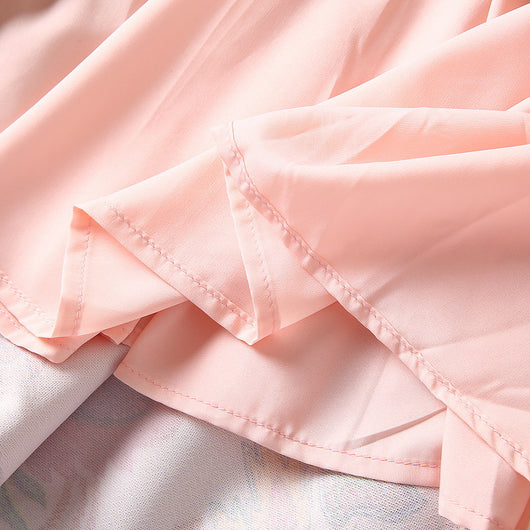 Vestido Estampado con Cuello Alzado y Mangas Abullonadas - Image 10