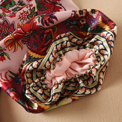 Vestido Estampado con Cuello Alzado y Mangas Abullonadas - Image 19