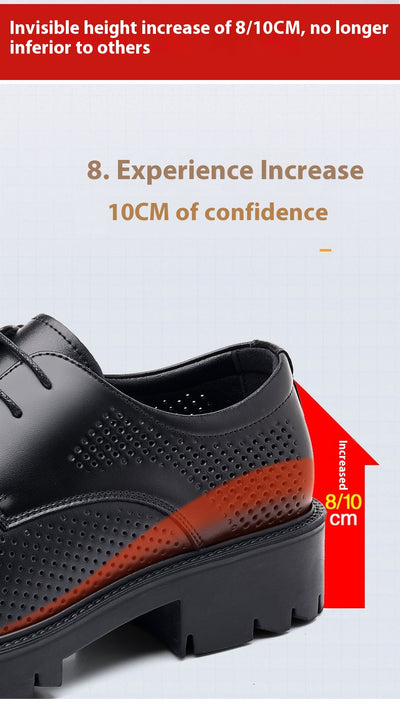 Zapatos de Cuero Cowhide Transpirables con Aumento de Altura para Hombre - Image 20