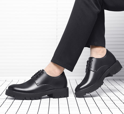 Zapatos de Cuero Cowhide Transpirables con Aumento de Altura para Hombre - Image 29