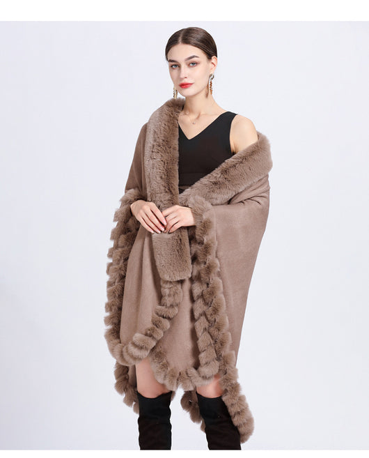 Cardigan Oversized con Cuello de Conejo - Abrigo Tejido Irregular Holgado - Image 50