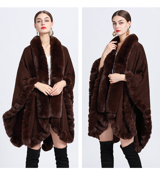 Cardigan Oversized con Cuello de Conejo - Abrigo Tejido Irregular Holgado - Image 57