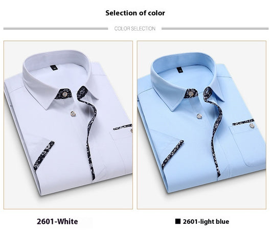Camisa Casual Estilo Coreano Manga Corta Slim Fit Tallas Grandes Hombre - Image 28