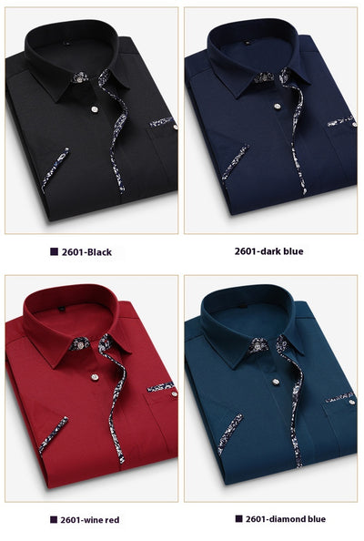 Camisa Casual Estilo Coreano Manga Corta Slim Fit Tallas Grandes Hombre - Image 29