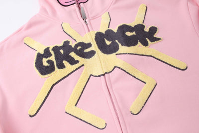 Cardigan Hoodie Infantil con Bordado de Araña y Letras - Image 35