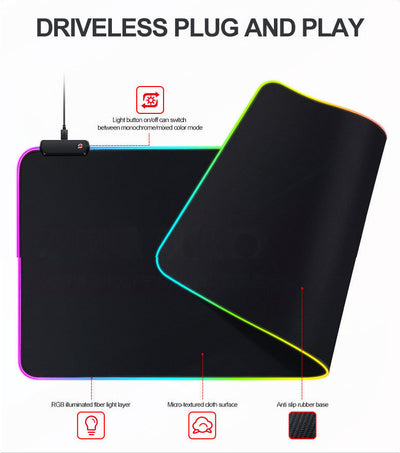 Mousepad RGB Luminoso Grande Antideslizante para Gaming - Image 24