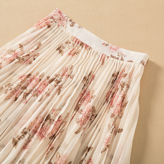 Conjunto Elegante: Blusa Anudada Manga Larga con Falda Plisada - Image 14