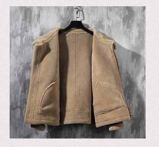 Abrigo de Lana de Cordero Acolchado con Forro Polar para Hombre - Image 16