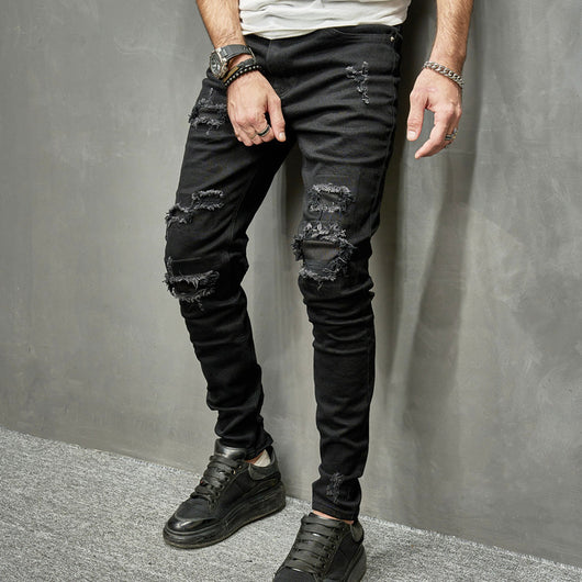 Jeans Skinny Elásticos para Hombre en Tono Claro - Image 18