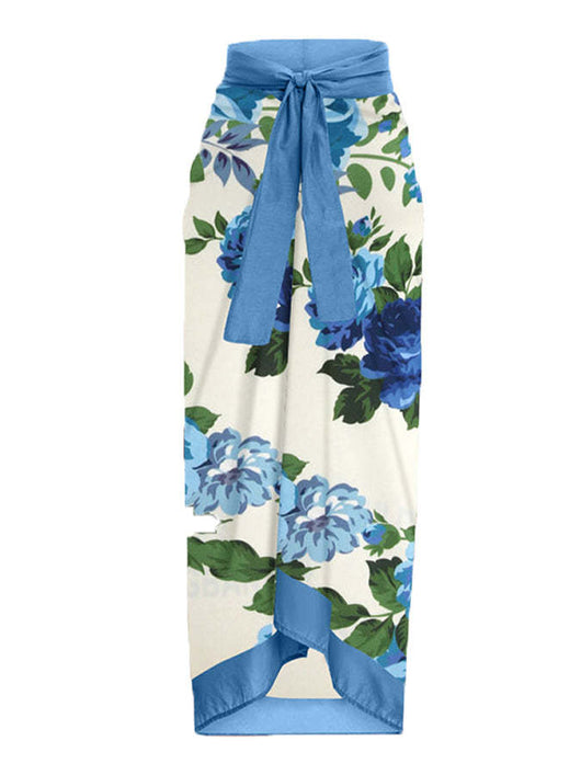 Traje de Baño Dos Piezas Chiffon con Falda Cadera Estampada - Image 56
