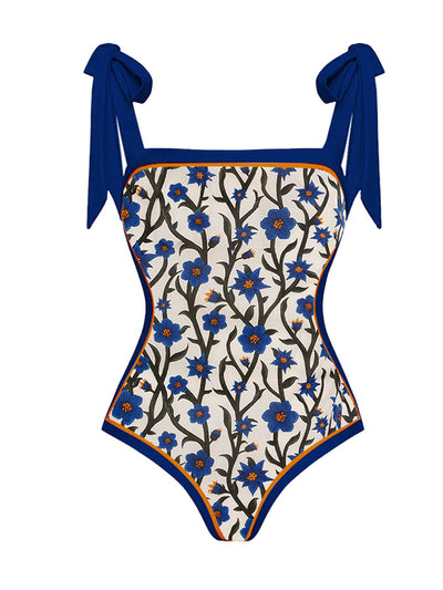 Traje de Baño Dos Piezas Chiffon con Falda Cadera Estampada - Image 68