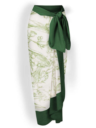 Traje de Baño Dos Piezas Chiffon con Falda Cadera Estampada - Image 78