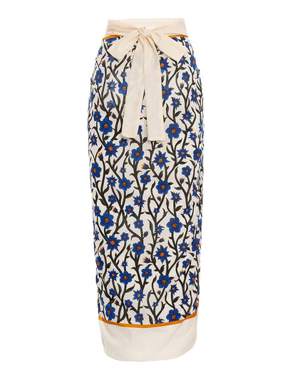 Traje de Baño Dos Piezas Chiffon con Falda Cadera Estampada - Image 80