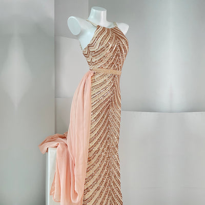 Vestido de Fiesta Blanco con Lentejuelas y Falda Sirena - Image 23
