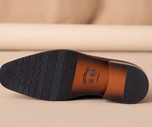 Zapatos de Cuero Británico con Punta Cuadrada Leisure - Image 13