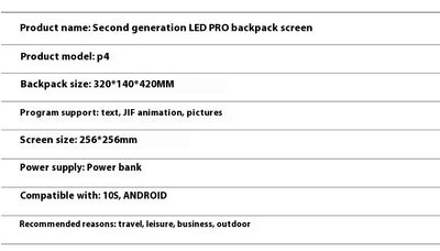 Mochila LED Publicitaria con Pantalla WiFi y Control Móvil - Image 11