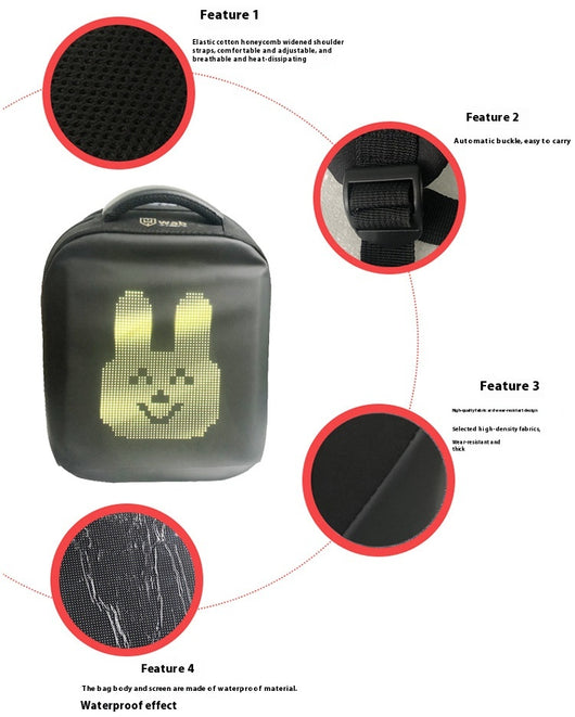 Mochila LED Publicitaria con Pantalla WiFi y Control Móvil - Image 12