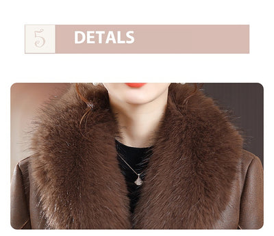 Abrigo Corto para Mujer con Cuello de Piel - Elegancia Invernal - Image 49